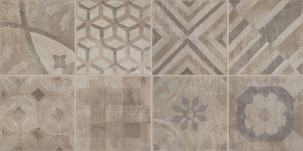 Emilceramica Kotto Decors Terra 20x20 cm Decor Deko Art Mat Vlak Naturale E7PU Prints