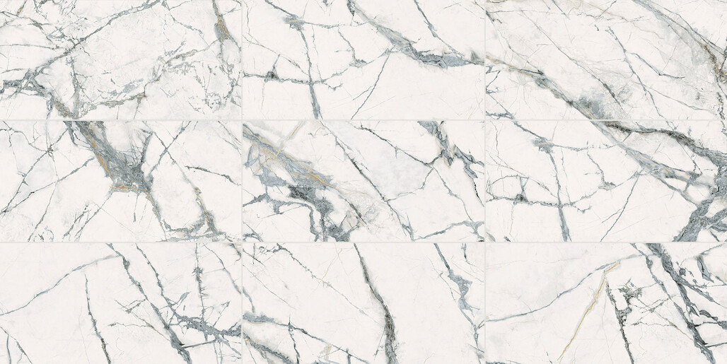 Imola Ceramica The Room Inv White 120x278 cm Vloertegel / Wandtegel Dikte: 6,5 mm Glanzend Vlak Lappato INV WH6 278 LP Prints