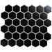 Aquacolor Porcelain Black Big Hexagon