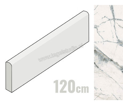 Imola Ceramica The Room inv white INV WH 6x20 cm Plint Mat Vlak Naturale INV WH6 BT120 | 1