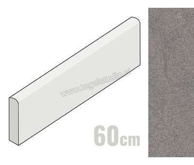 Keraben Mixit Grafito 8x60 cm Plint Mat Vlak Naturale GOWRQ00J | 1