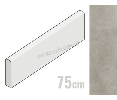 Keraben Boreal Grey 8x75 cm Plint Mat Vlak Naturale GT83E010 | 1
