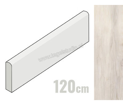 Emilceramica Millelegni White Toulipier 7.5x120 cm Plint Mat Vlak Naturale E291 | 1