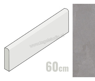 Emil Ceramica Nordika Grey 7.5x60 cm Plint Mat Gestructureerd Naturale ECWV | 1