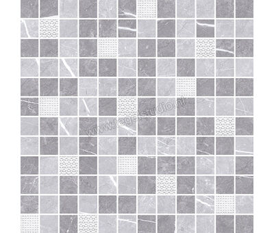 Keraben Inari Gris 30x30 cm Mozaiek Malla Mat Gestructureerd Naturale KVB04002 | 1