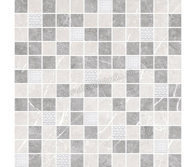 Keraben Inari Perla 30x30 cm Mozaiek Malla Glanzend Gestructureerd Gloss KVB04012 | 1