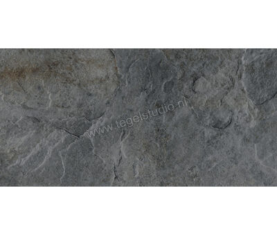 Kronos Ceramiche Rocks Silver Black 60x120 cm Vloertegel / Wandtegel Mat Gestructureerd Naturel KRO7411 | 1