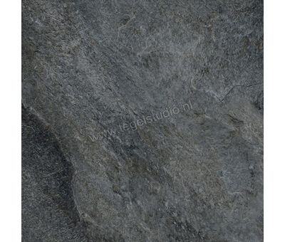Kronos Ceramiche Rocks Silver Black 60x60 cm Vloertegel / Wandtegel Mat Gestructureerd Naturel KRO7401 | 7