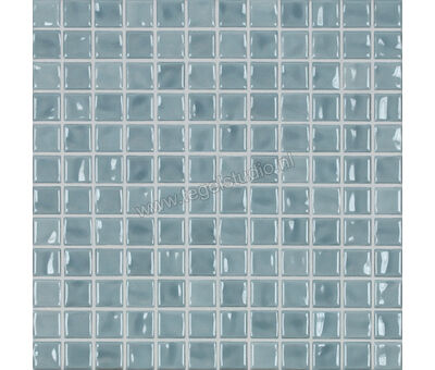 Jasba Amano Seidenblau 2x2 cm Mozaiek Glanzend Vlak 41926H | 1