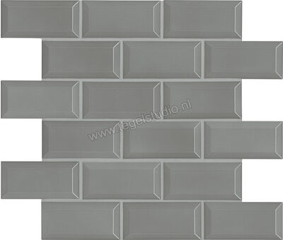 Agrob Buchtal District Ash Grey 5x10 cm Mozaiek muurverband HT 45553H | 1
