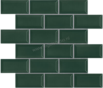 Agrob Buchtal District Racing Green 5x10 cm Mozaiek muurverband HT 45556H | 1