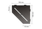Schlüter Systems SHELF-E-S2 TSDA - structuur-gecoat donker antraciet SES2D7TSDA