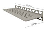 Schlüter Systems SHELF-W-S1 TSSG - structuur-gecoat steengrijs SWS1D3TSSG