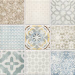 Jasba Pattern Mehrfarbig 10x10 cm Mozaiek Vola Mat Vlak Ht-Veredeling 42020H | 2