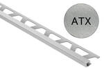 Schlüter Systems QUADEC-ATX ATX - Alu. titanium kruiselings geschuurd geanodiseerd Afsluitprofiel