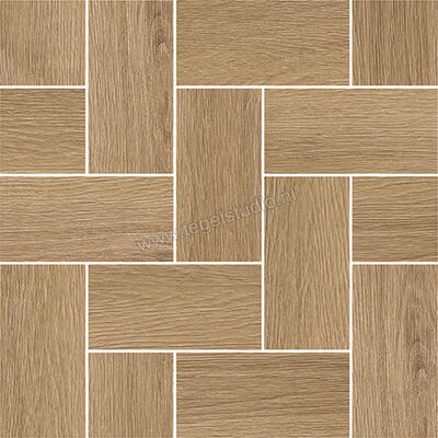 Love Tiles Timber Beige 40x40 cm Mozaiek Ortho Mat Gestructureerd Natur 663.0113.043 | 103279