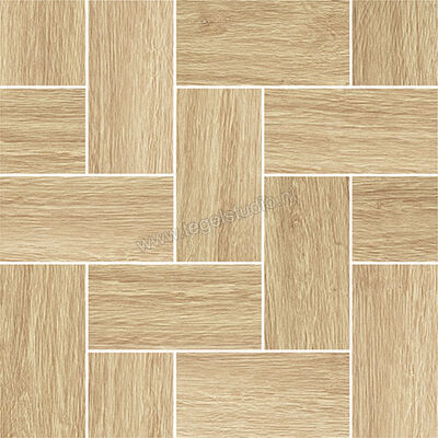 Love Tiles Timber Light Beige 40x40 cm Mozaiek Ortho Mat Gestructureerd Natur 663.0113.002 | 103303