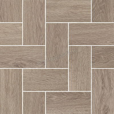 Love Tiles Timber Tortora 40x40 cm Mozaiek Ortho Mat Gestructureerd Natur 663.0113.037 | 103318