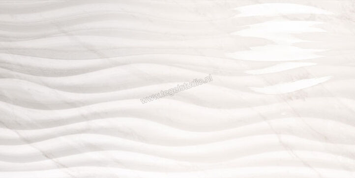 Love Tiles Marble White 35x70 cm Wandtegel Curl Glanzend Gestructureerd 629.0140.0011 | 104182