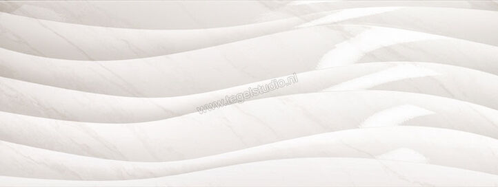 Love Tiles Marble White 45x120 cm Wandtegel Flux Glanzend Gestructureerd 678.0005.0011 | 104197