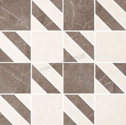 Love Tiles Marble Cream 45x45 cm Mozaiek Sparkle Glanzend Vlak 663.0105.0311 | 104281