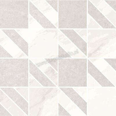 Love Tiles Marble White 45x45 cm Mozaiek Sparkle Glanzend Vlak 663.0105.0011 | 104284