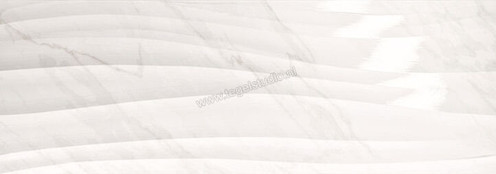 Love Tiles Marble White 35x100 cm Wandtegel Shape Glanzend Gestructureerd 635.0106.0011 | 104338