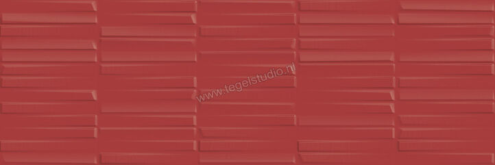 Love Tiles Splash Red 20x60 cm Decor Freefall Mat Gestructureerd 677.0021.0241 | 104866