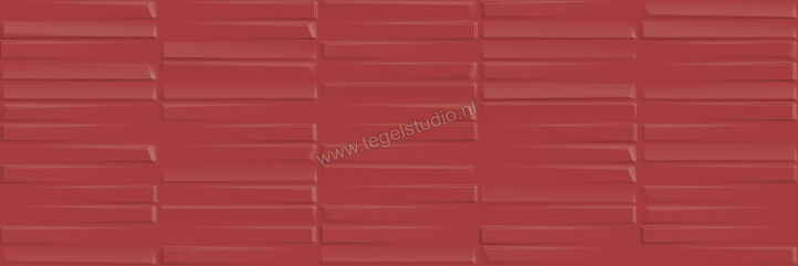 Love Tiles Print Red 20x60 cm Wandtegel Freefall Mat Gestructureerd 677.0021.0241 | 104866