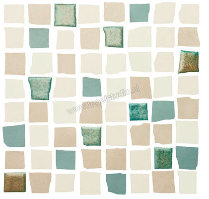 Love Tiles Splash Green 20x20 cm Mozaiek Reactive Mat Vlak 663.0107.0071 | 104908