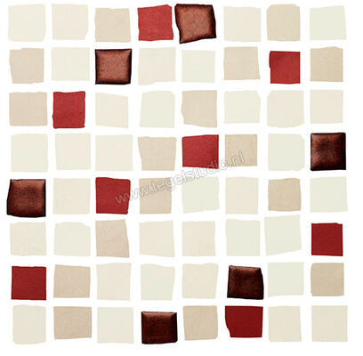 Love Tiles Splash Red 20x20 cm Mozaiek Reactive Mat Vlak 663.0107.0241 | 104911