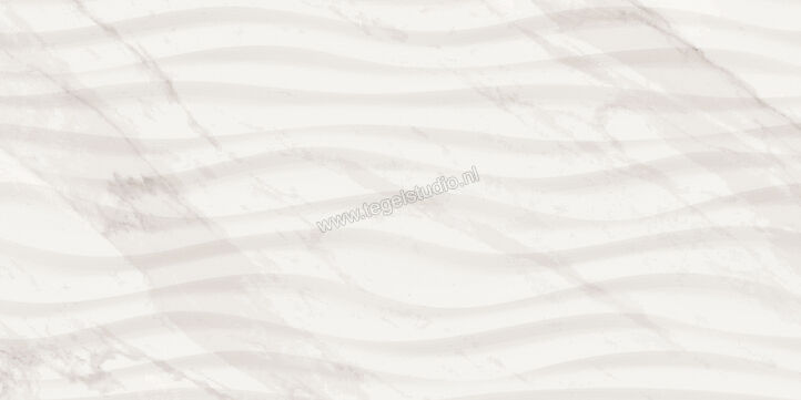 Love Tiles Marble White 35x70 cm Decor Curl Mat Gestructureerd 629.0151.0011 | 105754