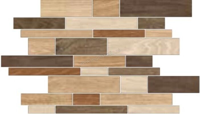  NovaBell Artwood Multicolor 30x40 cm Muretto Mat Vlak Naturale AWD160K | 117268