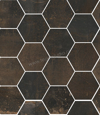 Sant Agostino Oxidart Black 26x30 cm Mozaiek Hexagon Mat Vlak Naturale CSAHOXBL26 | 119824