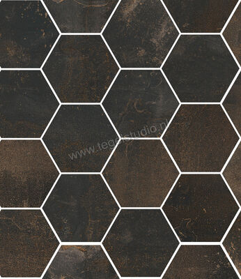 Sant Agostino Oxidart Black 26x30 cm Mozaiek Hexagon Mat Vlak Naturale CSAHOXBL26 | 119830