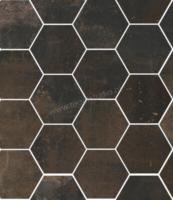 Sant Agostino Oxidart Black 26x30 cm Mozaiek Hexagon Mat Vlak Naturale CSAHOXBL26 | 119833