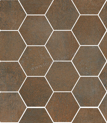 Sant Agostino Oxidart Copper 26x30 cm Mozaiek Hexagon Mat Vlak Naturale CSAHOXCO26 | 119992