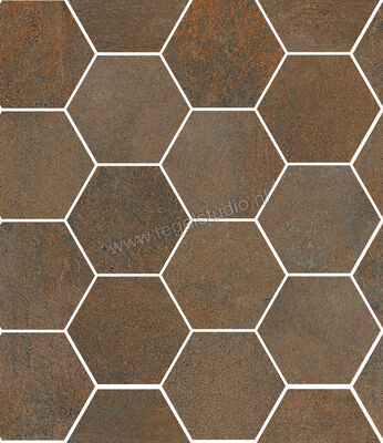 Sant Agostino Oxidart Copper 26x30 cm Mozaiek Hexagon Mat Vlak Naturale CSAHOXCO26 | 119998
