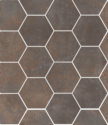 Sant Agostino Oxidart Iron 26x30 cm Mozaiek Hexagon Mat Vlak Naturale CSAHOXIR26 | 120193
