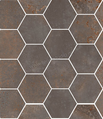 Sant Agostino Oxidart Iron 26x30 cm Mozaiek Hexagon Mat Vlak Naturale CSAHOXIR26 | 120196