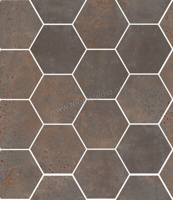 Sant Agostino Oxidart Iron 26x30 cm Mozaiek Hexagon Mat Vlak Naturale CSAHOXIR26 | 120199