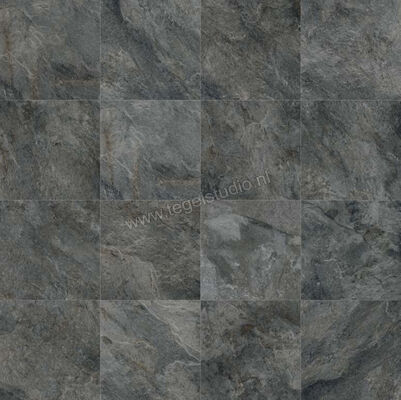 Kronos Ceramiche Rocks Outdoor Silver Black 60x60x2 cm Terrastegel KRO7361 | 142053