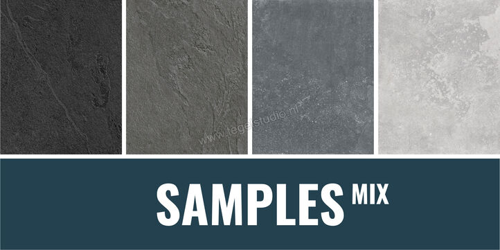 Tegelstudio SteenLook Mix Dark - Grey - Noir - Gris 30x30 cm Monsterpakket MIx Mat Naturale SteenLook Mix | 158865