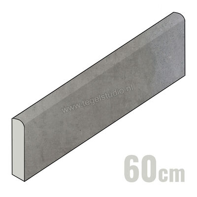 Emilceramica On Square Cemento 7.5x60 cm Plint Mat Vlak Naturale E1QP | 181331