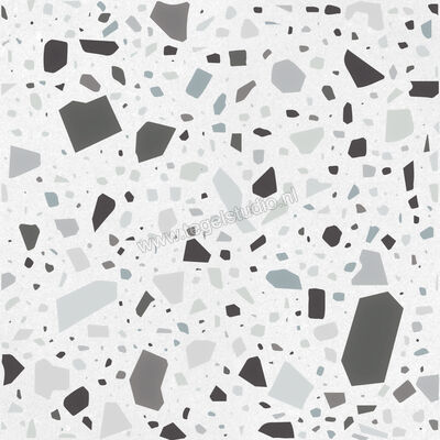 Quintessenza Confetti BiancoGrigio 18.6x18.6 cm Decor Mat Vlak Anti-Slip CNF101M | 183710