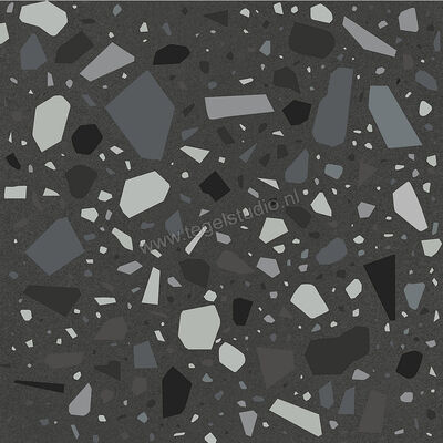 Quintessenza Confetti NeroPetrolio 18.6x18.6 cm Decor Mat Vlak Anti-Slip CNF107M | 183725
