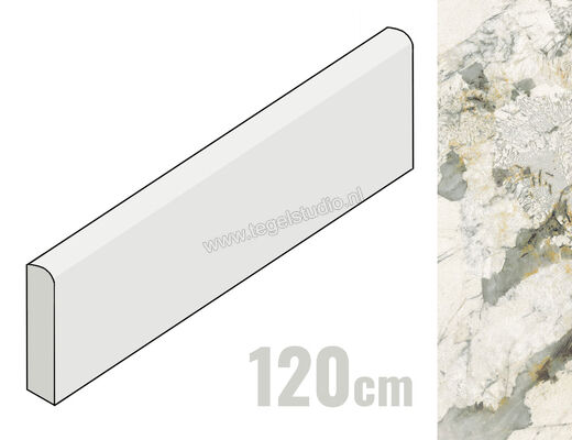 Imola Ceramica The Room quartzite patagonia PAT WH 6x120 cm Plint Mat Vlak Naturale PAT WH6 BT120 | 194597