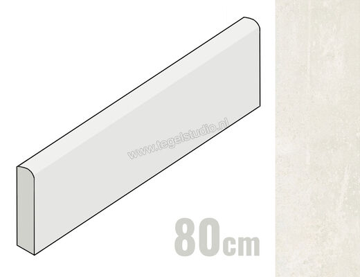 Novabell Oxy Bianco 7x80 cm Plint Mat Vlak Naturale FRYB88K | 200305