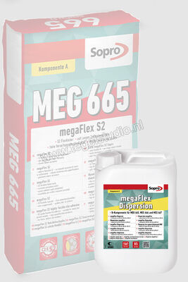 Sopro Bauchemie MEG 665 megaFlex S2 Tweecomponenten wervelbedmortel Sopro Megaflex Dispersie comp. B 8,5 kg 1567-08 | 206358