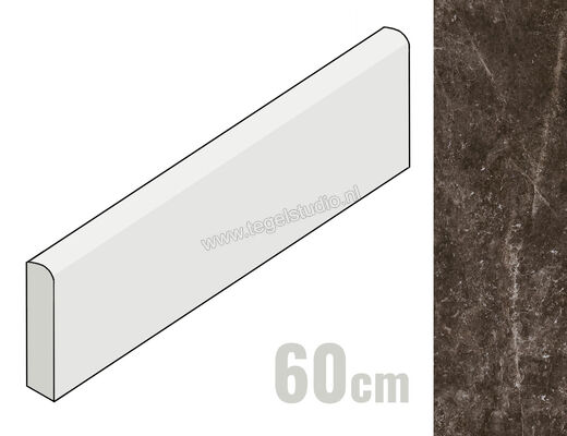 Margres Prestige Emperador Black 8x60 cm Plint Mat Vlak Naturale 86PT5 ROD NR | 209586